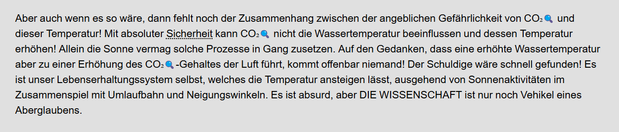 Screenshot 2: Content mit Symbolen/Markierungen