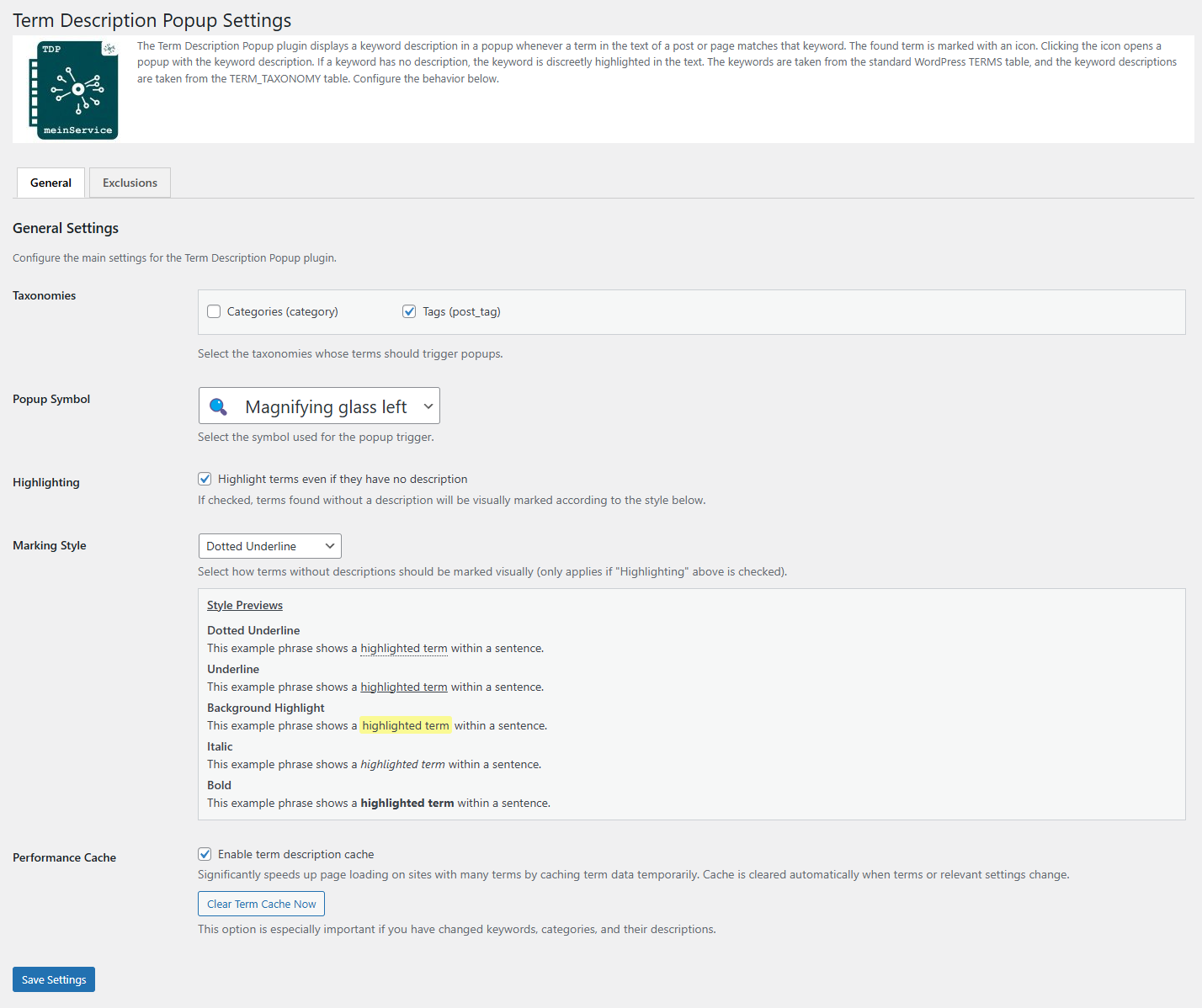 Screenshot 5: Admin Bereich Tab 1
